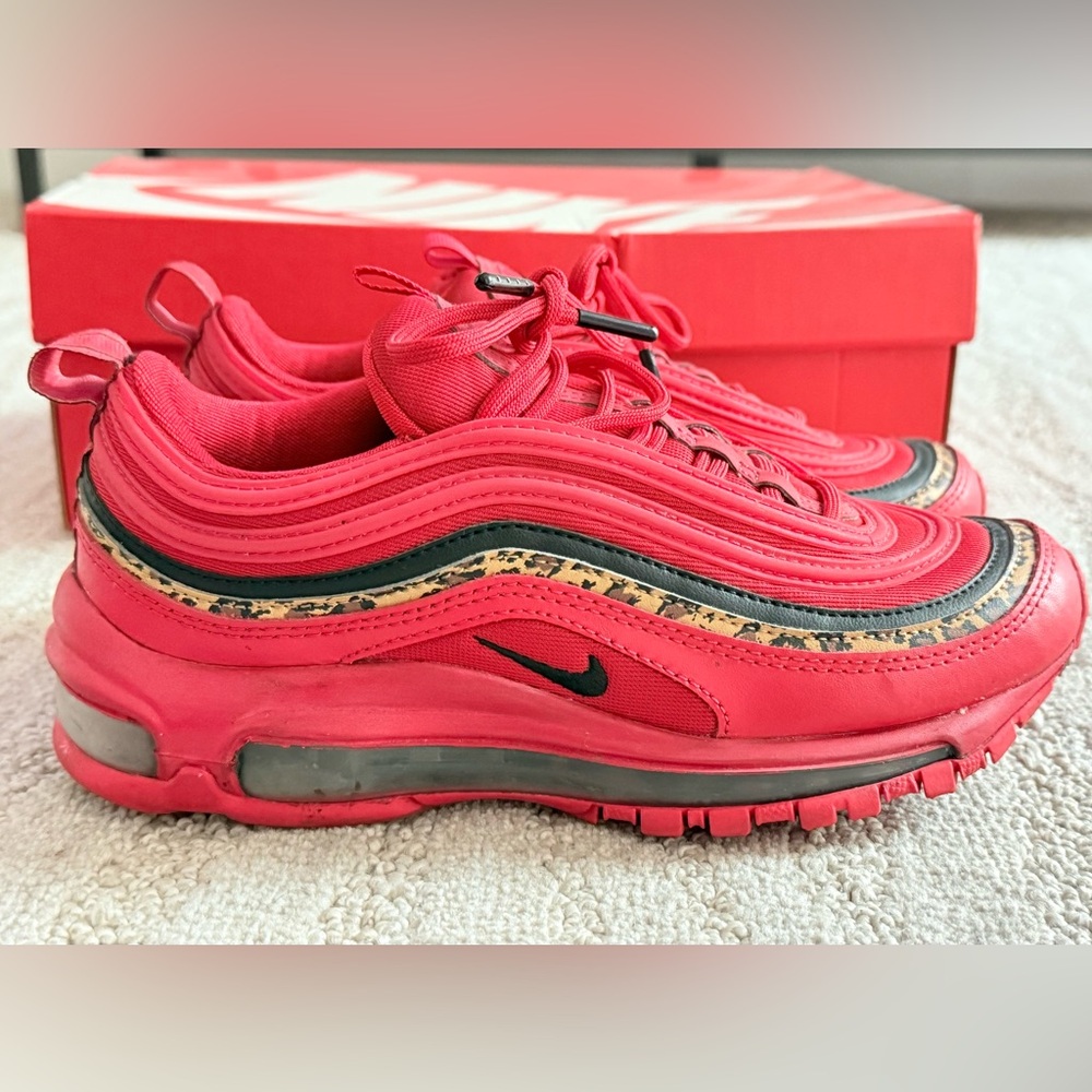 Nike Airmax 97 - Red/ Leopard Print Insole